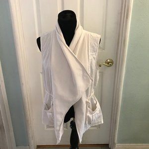 Juicy Couture Draw String Vest Size Large, Off White in Color, Good Condition